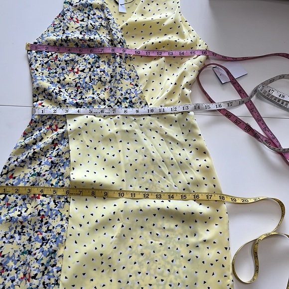 New Equipment Wrap Front Muti Media Silk Midi Dress Yellow Size 4 - Picture 12 of 16